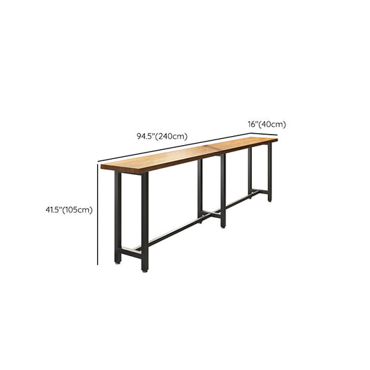Eigentijdse massief hout rechthoekige bar wijntafel voor coffeeshop