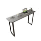 Modern Sintered Stone Top Rectangle Sled Bar Dining Table with Metal Base Grey Without Chairs Clearhalo 'Bar Furniture' 'Bar Tables' 'bar_tables' 'furn' 'furn_bar_tables' 'Furniture' 'Kitchen & Dining Furniture' 7795599