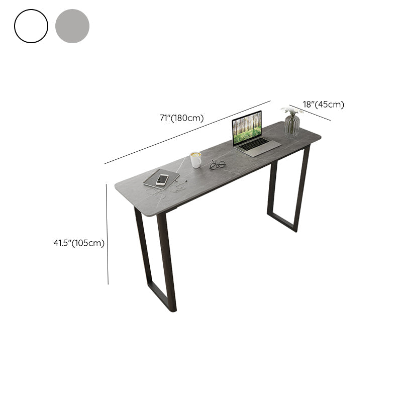 Modern Sintered Stone Top Rectangle Sled Bar Dining Table with Metal Base Clearhalo 'Bar Furniture' 'Bar Tables' 'bar_tables' 'furn' 'furn_bar_tables' 'Furniture' 'Kitchen & Dining Furniture' 7795614