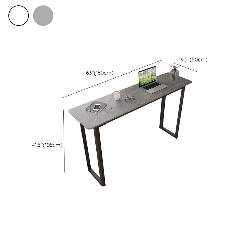 Modern Sintered Stone Top Rectangle Sled Bar Dining Table with Metal Base Clearhalo 'Bar Furniture' 'Bar Tables' 'bar_tables' 'furn' 'furn_bar_tables' 'Furniture' 'Kitchen & Dining Furniture' 7795620