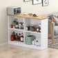 Contemporary Style Wood Rectangle Patio Bar Table for Dining Room