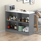 Contemporary Style Wood Rectangle Patio Bar Table for Dining Room