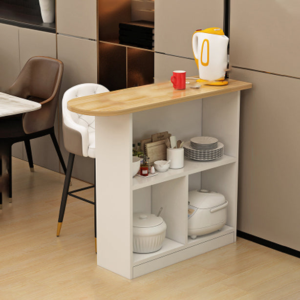 Contemporary Style Wood Specialty Patio Bar Table for Living Room Natural White Without Chairs Clearhalo 'Bar Furniture' 'Bar Tables' 'bar_tables' 'furn' 'furn_bar_tables' 'Furniture' 'Kitchen & Dining Furniture' 7795688