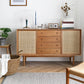 Mobile sideboard della porta della rattan contemporanea con archiviazione per uso domestico