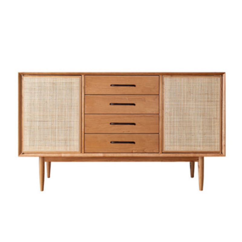 Mobile sideboard della porta della rattan contemporanea con archiviazione per uso domestico