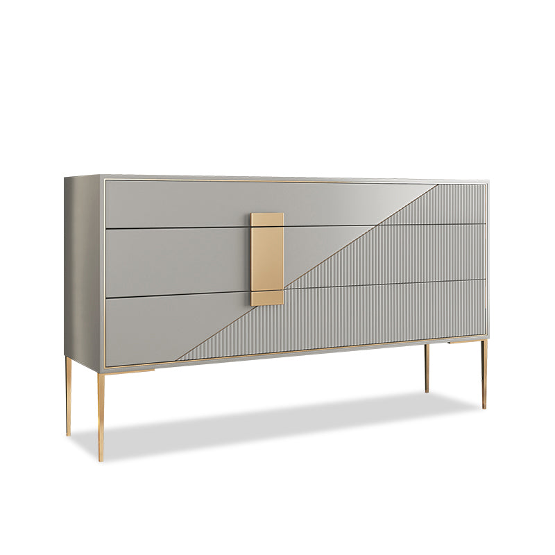 Contemporary Style Ash Wood Storage Sideboard Cabinet with Drawers Grey 3 Clearhalo 'buffet_sideboard' 'Buffets & Sideboards' 'furn' 'furn_buffet_sideboard' 'Furniture' 'Kitchen & Dining Furniture' 7795872