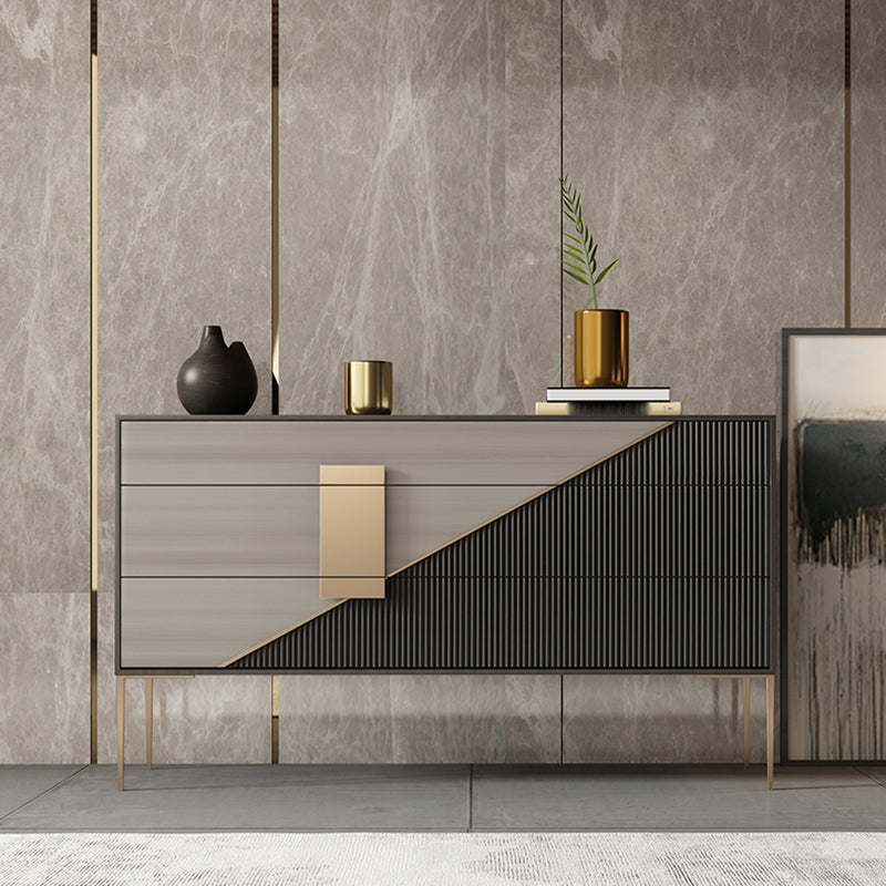 Contemporary Style Ash Wood Storage Sideboard Cabinet with Drawers Clearhalo 'buffet_sideboard' 'Buffets & Sideboards' 'furn' 'furn_buffet_sideboard' 'Furniture' 'Kitchen & Dining Furniture' 7795873