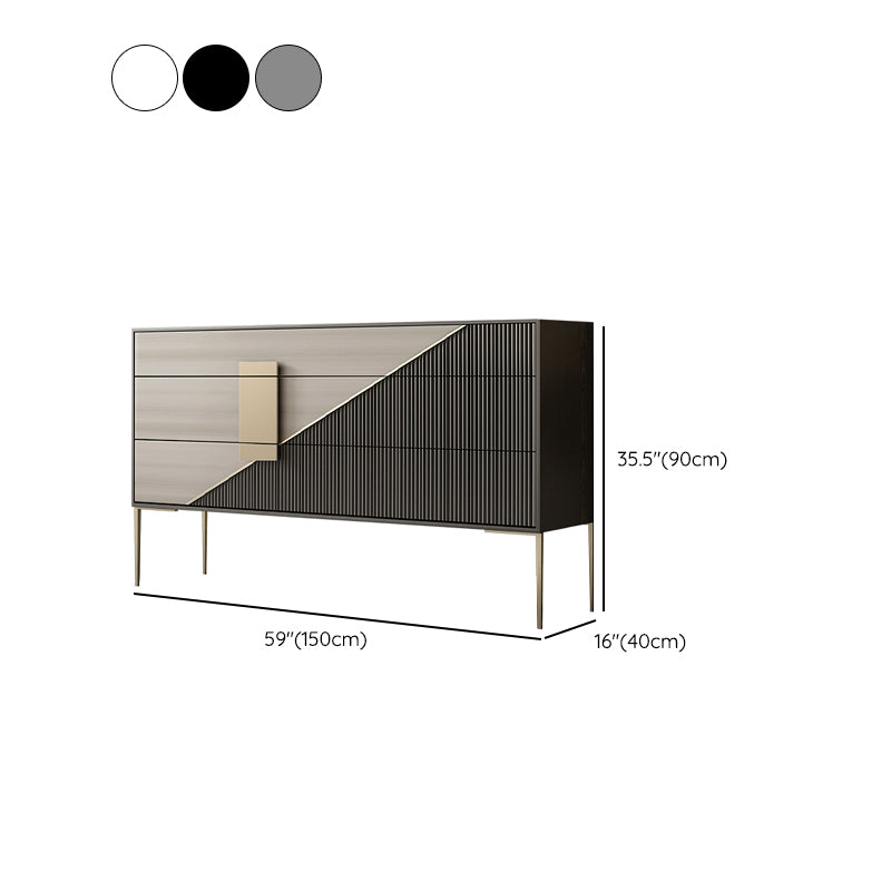 Contemporary Style Ash Wood Storage Sideboard Cabinet with Drawers Clearhalo 'buffet_sideboard' 'Buffets & Sideboards' 'furn' 'furn_buffet_sideboard' 'Furniture' 'Kitchen & Dining Furniture' 7795887