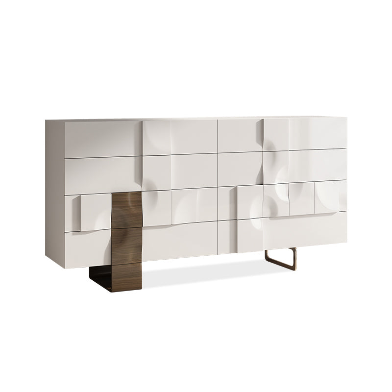 Gabinete aparador de madera maciza de almacenamiento de estilo moderno con cajones