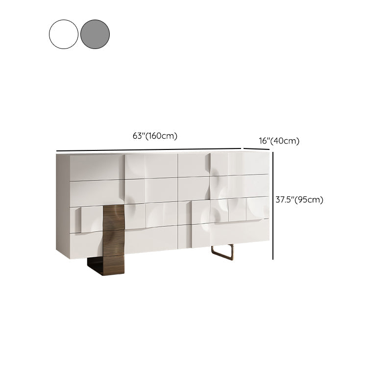 Gabinete aparador de madera maciza de almacenamiento de estilo moderno con cajones