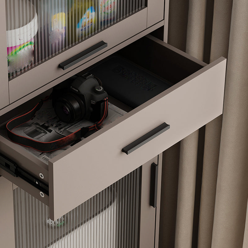 Puerta de vidrio de estilo MDF Gabinet Singboard con 1 cajón y 3 puertas