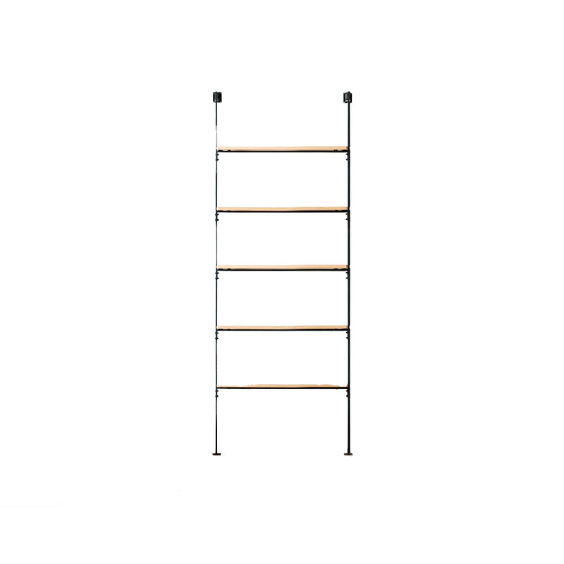 Display soggiorno industriale Multi-shelf montato a parete in naturale