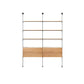 Display soggiorno industriale Multi-shelf montato a parete in naturale