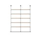 Display soggiorno industriale Multi-shelf montato a parete in naturale