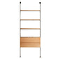 Display soggiorno industriale Multi-shelf montato a parete in naturale