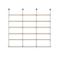Display soggiorno industriale Multi-shelf montato a parete in naturale