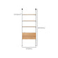 Display soggiorno industriale Multi-shelf montato a parete in naturale
