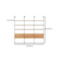 Display soggiorno industriale Multi-shelf montato a parete in naturale