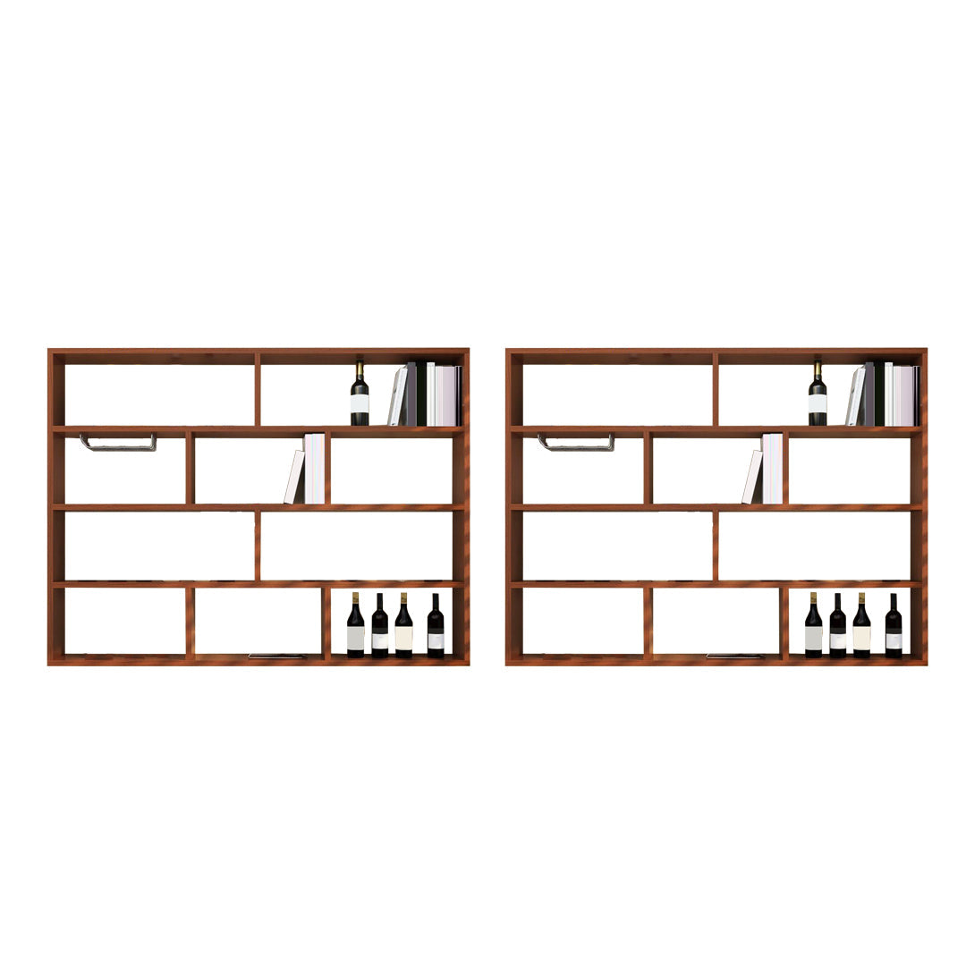 Soporte de botella de madera fabricado de estilo de pared moderna montada con estante