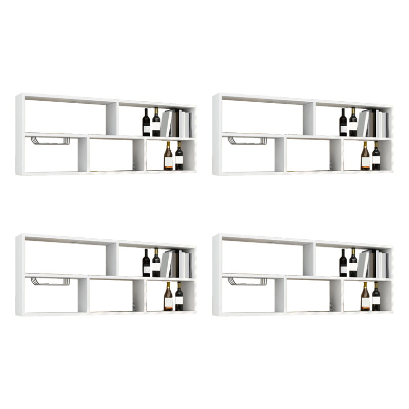 Soporte de botella de madera fabricado de estilo de pared moderna montada con estante