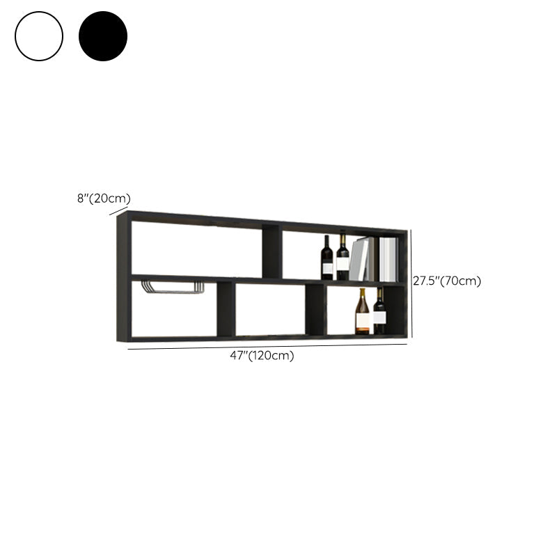 Soporte de botella de madera fabricado de estilo de pared moderna montada con estante