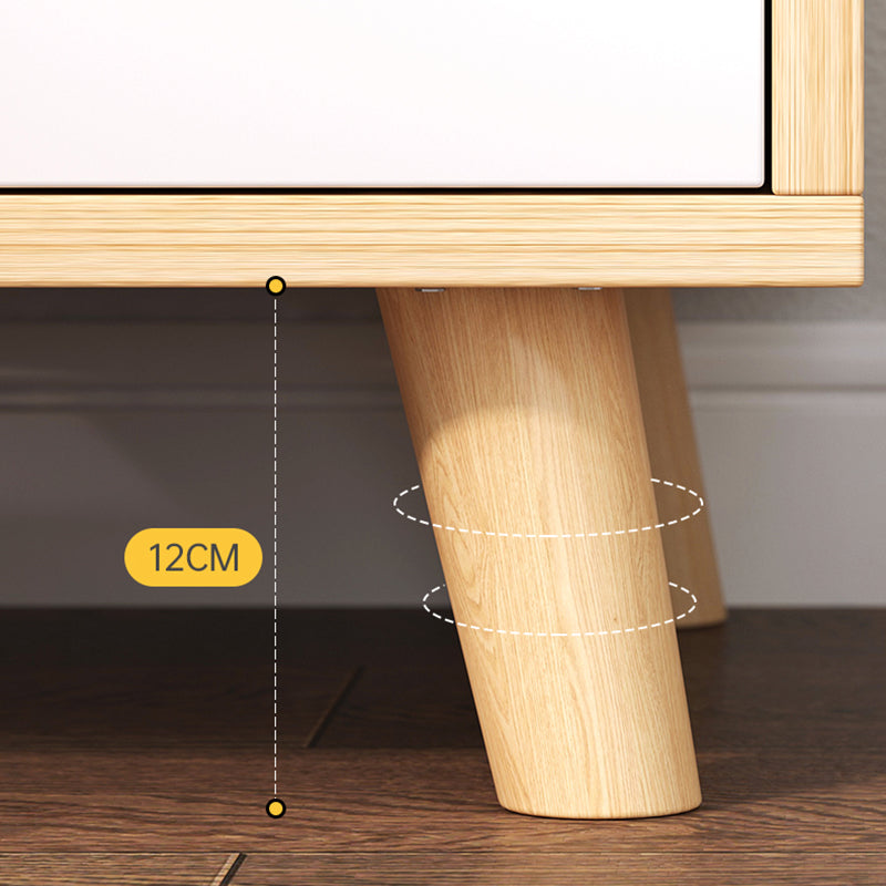 Scandinavian Natural Wood Storage Chest with Drawers for Home