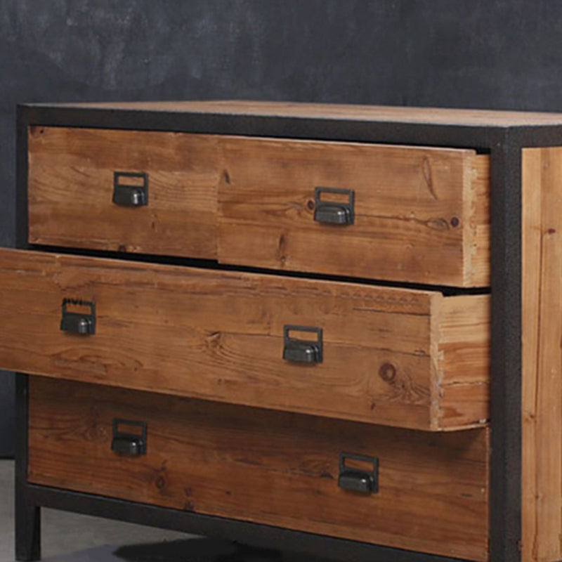 Madera sólida de cofre de almacenamiento tradicional de 13.65 pulgadas de ancho