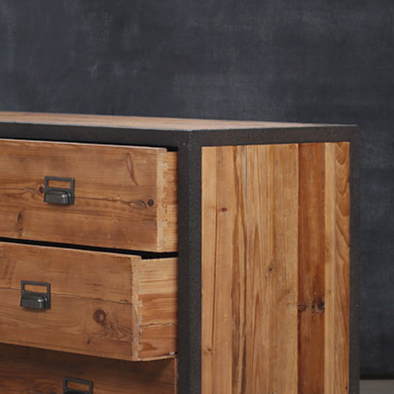 Madera sólida de cofre de almacenamiento tradicional de 13.65 pulgadas de ancho