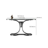 Glam Free Form Console Accent Table with Stainless Steel Bracket for Hall