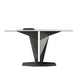 Glam Rectangle Console Table with Stain Resistant Stone for Hall