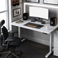 Modern Electric Lifting Computer Desk Bedroom Steel Legs Writing Desk White Clearhalo 'furn' 'furn_office_desk' 'Furniture' 'Office Desks' 'Office Furniture' 'office_desk' 7798396