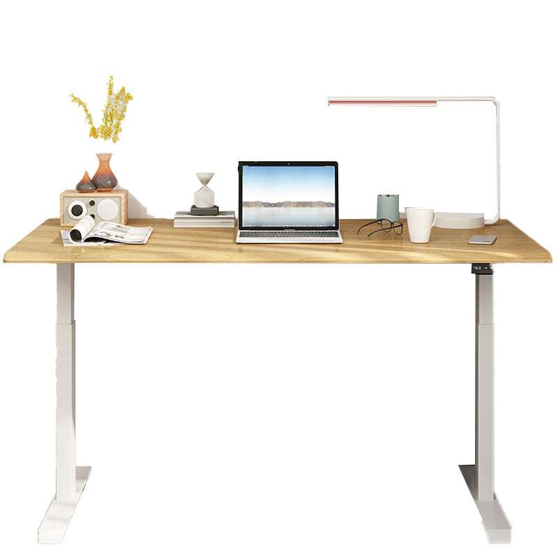 Modern Electric Lifting Computer Desk Bedroom Steel Legs Writing Desk Clearhalo 'furn' 'furn_office_desk' 'Furniture' 'Office Desks' 'Office Furniture' 'office_desk' 7798399