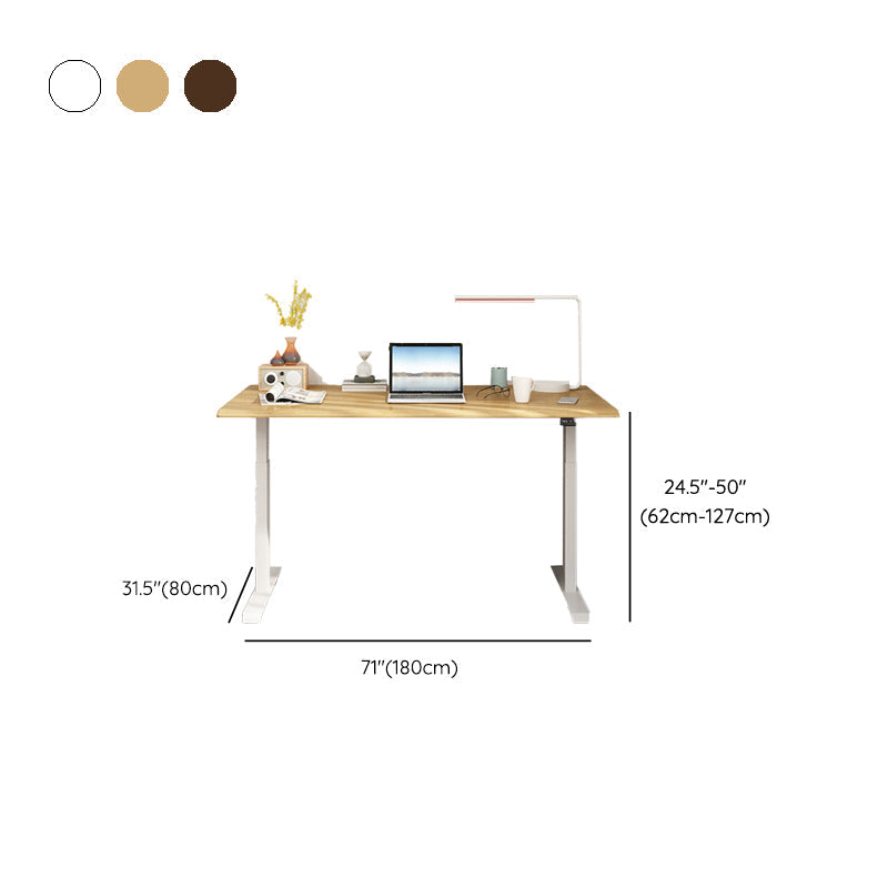 Modern Electric Lifting Computer Desk Bedroom Steel Legs Writing Desk Clearhalo 'furn' 'furn_office_desk' 'Furniture' 'Office Desks' 'Office Furniture' 'office_desk' 7798410