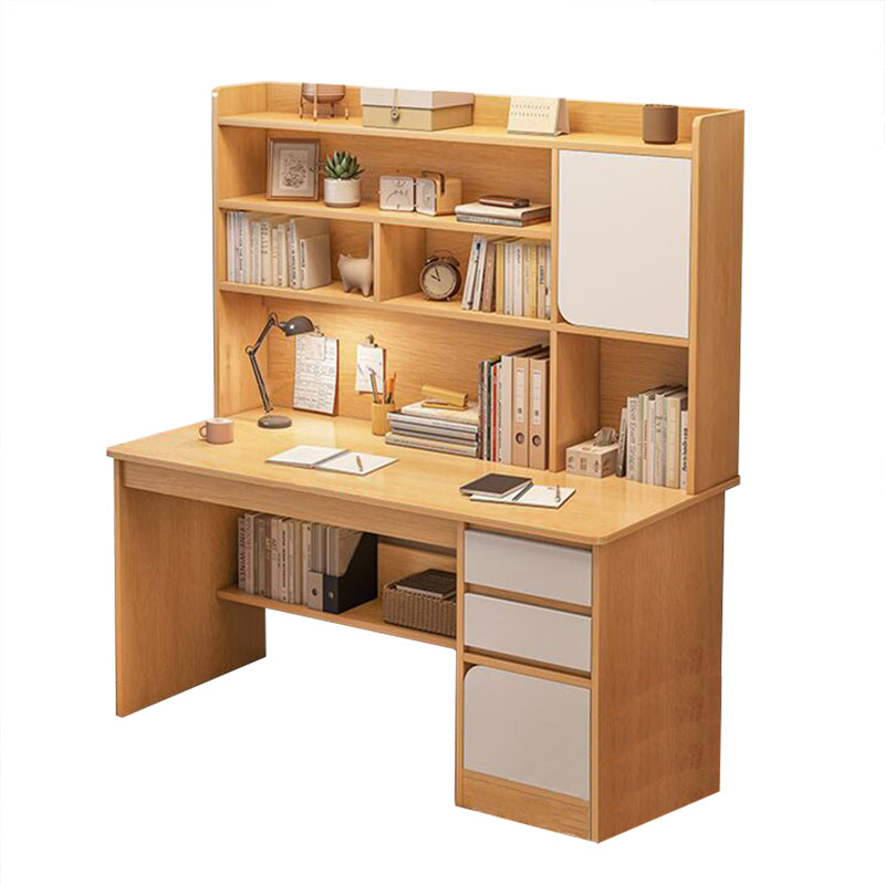 Escritorio de oficina de madera de estilo contemporáneo escritorio rectangular de tareas en blanco/natural