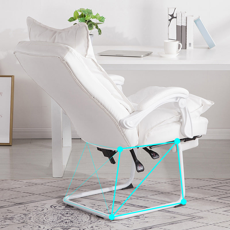 Padded Arms Office Chair Modern Leather No Distressing Ergonomic Desk Chair Clearhalo 'furn' 'furn_office_chair' 'Furniture' 'Office Chairs' 'Office Furniture' 'office_chair' 7799356