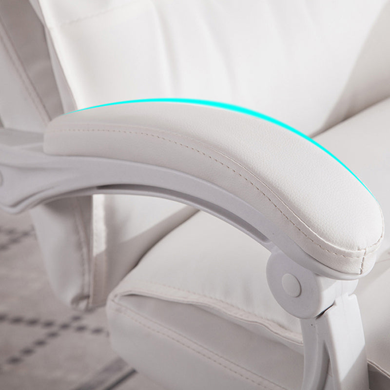 Padded Arms Office Chair Modern Leather No Distressing Ergonomic Desk Chair Clearhalo 'furn' 'furn_office_chair' 'Furniture' 'Office Chairs' 'Office Furniture' 'office_chair' 7799357
