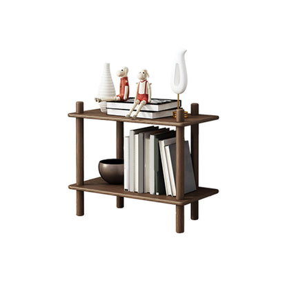 Scandinavian Open Back Wood Shelf Bookcase with Shelves for Home Office 23.6"L x 11.8"W x 19.7"H Brown Clearhalo 'Bookcases' 'furn' 'furn_bookcases' 'Furniture' 'Office Furniture' 7799388