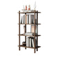 Scandinavian Open Back Wood Shelf Bookcase with Shelves for Home Office 23.6"L x 11.8"W x 44.5"H Brown Clearhalo 'Bookcases' 'furn' 'furn_bookcases' 'Furniture' 'Office Furniture' 7799393