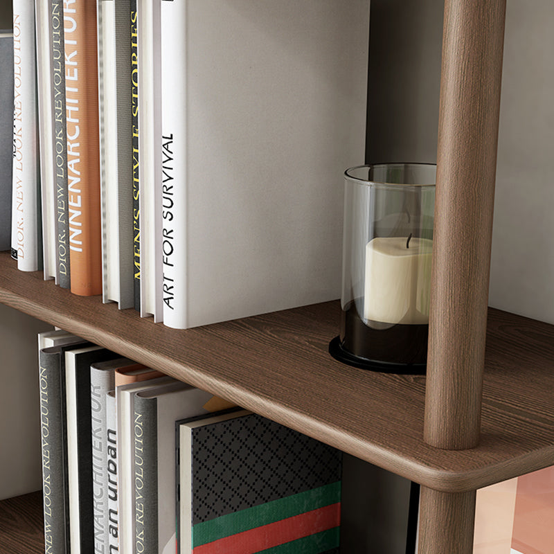 Scandinavian Open Back Wood Shelf Bookcase with Shelves for Home Office Clearhalo 'Bookcases' 'furn' 'furn_bookcases' 'Furniture' 'Office Furniture' 7799398