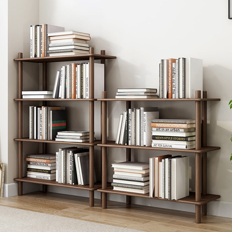Scandinavian Open Back Wood Shelf Bookcase with Shelves for Home Office Clearhalo 'Bookcases' 'furn' 'furn_bookcases' 'Furniture' 'Office Furniture' 7799402