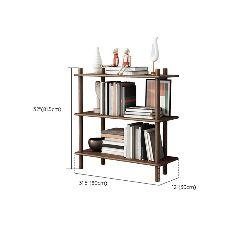 Scandinavian Open Back Wood Shelf Bookcase with Shelves for Home Office Clearhalo 'Bookcases' 'furn' 'furn_bookcases' 'Furniture' 'Office Furniture' 7799407
