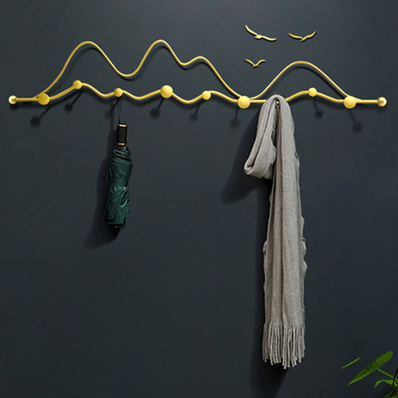 Ganci per ganci a parete a parete con planimetro metallico contemporaneo per la sala