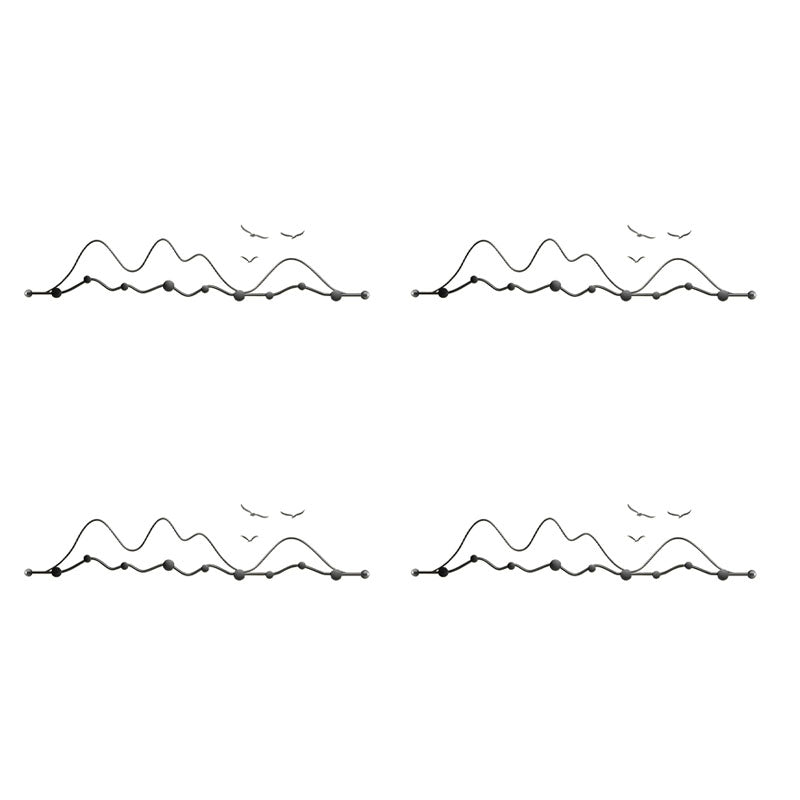 Ganci per ganci a parete a parete con planimetro metallico contemporaneo per la sala