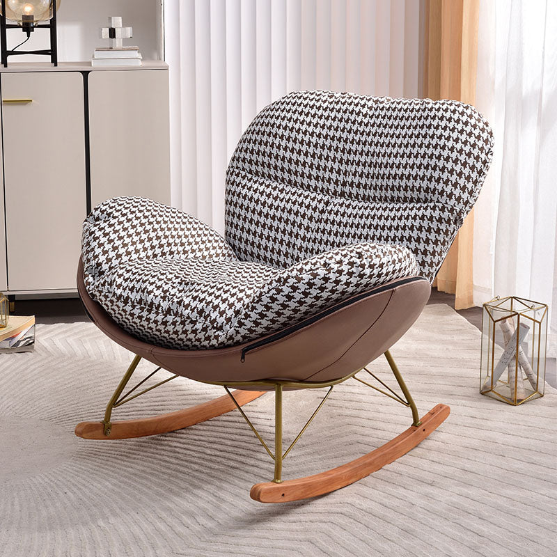 Contemporary Rocking Accent Chair Antique Finish Rocking Chair