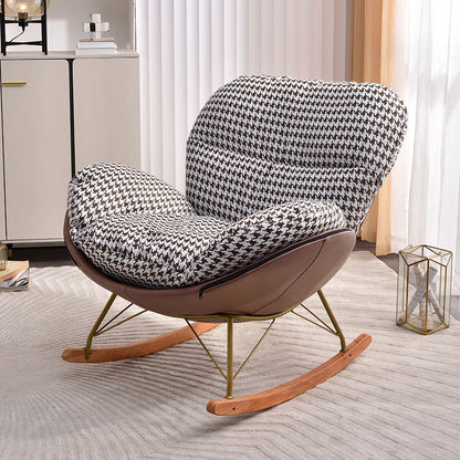 Contemporary Rocking Accent Chair Antique Finish Rocking Chair