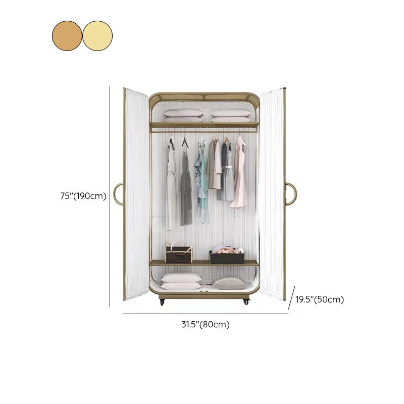 Armario de metal de dormitorio Estilo industrial Armario rectangular con puerta con puerta