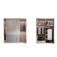 Bedroom Wooden Wardrobe Armoire Coastal Style Sliding Doors Storage Cabinet
