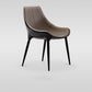 Glam Curved Dining Chair Faux Leather Dining Chairs with Black Legs Clearhalo 'Dining Chairs' 'Dining Tables & Seating' 'dining_chair' 'furn' 'furn_dining_chair' 'Furniture' 'Kitchen & Dining Furniture' 7801794