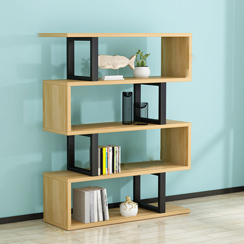 Scandinavian Wood Open Back Shelf Bookcase with Shelves for Home Office Clearhalo 'Bookcases' 'furn' 'furn_bookcases' 'Furniture' 'Office Furniture' 7802169