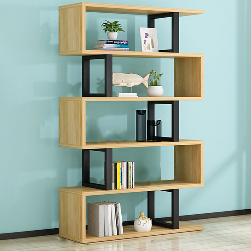 Scandinavian Wood Open Back Shelf Bookcase with Shelves for Home Office Clearhalo 'Bookcases' 'furn' 'furn_bookcases' 'Furniture' 'Office Furniture' 7802171